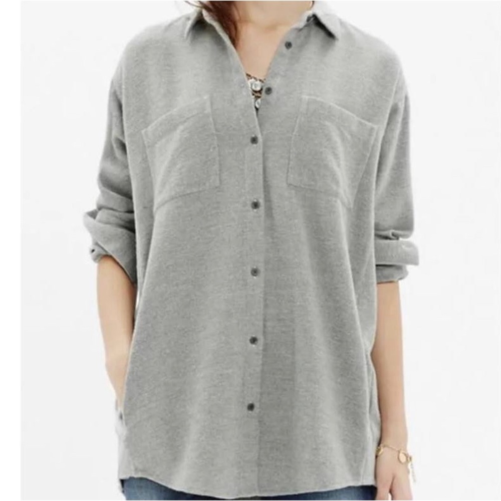 Madewell Sunday Flannel XS Gray